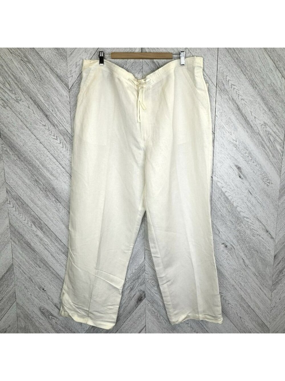 Cubavera Mens Pants 2XL Linen Blend Drawstring Casual Beach Summer Relaxed NWT